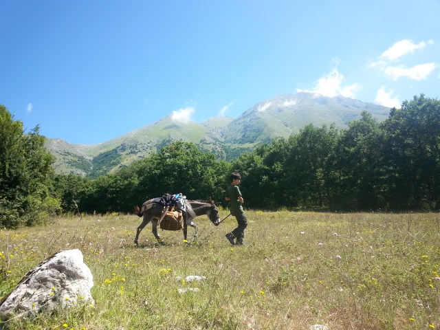 Si cammina sotto il Monte Velino...